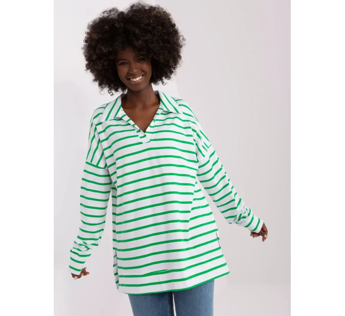 Blúzka LK BZ 509314.83 biela a zelená Blúzka LK BZ 509314.83 biela a zelená
