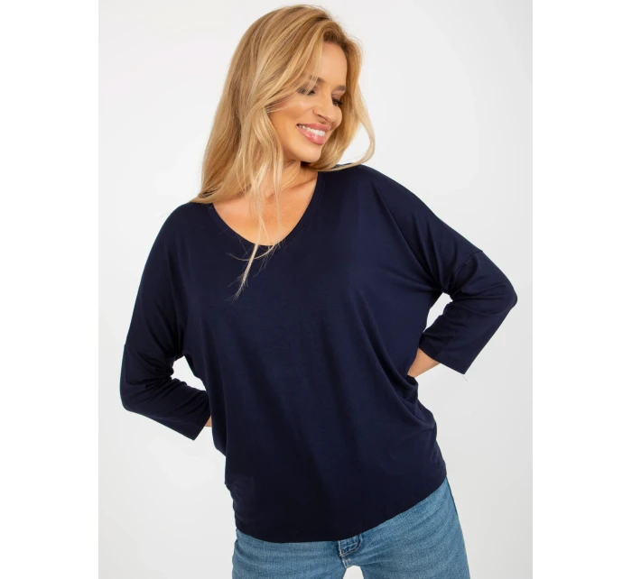 Bluzka RV BZ model 18510331 granatowy - FPrice Bluzka RV BZ model 18510331 granatowy - FPrice