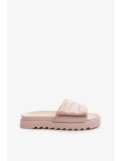 Dámske papuče na platforme Big Star Beige