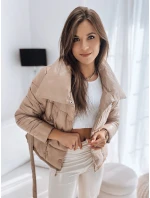 Dámsky prešívaný kabát LONDON PREMIUM camel FashionStreet TY3346