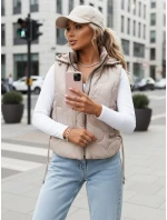 Dámska prešívaná vesta TREOS svetlo šedá FashionStreet TY4217