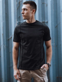 Pánske tričko bez potlače čierne FashionStreet RX5521