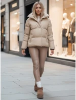 Dámská prošívaná zimní bunda light beige Dstreet model 21995474 - FashionStreet