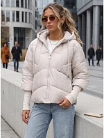 Krótka kurtka damska pikowana z kapturem  model 22341005 - FashionStreet