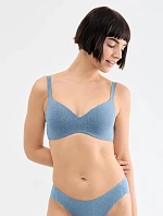 Podprsenka sloggi ZERO Feel Pure THE UP TShirt Bra modrá Blue – SLOGGI