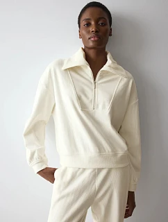 Velour Rib Sweater - Silk White - TRIUMPH Silk White - TRIUMPH