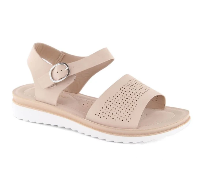 Sergio Leone W SK53N béžové lodičky na platforme a podpätku