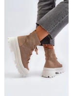 Damskie Skarpetkowe Wsuwane Botki Brązowe Solime Damskie Skarpetkowe Wsuwane Botki Brązowe Solime