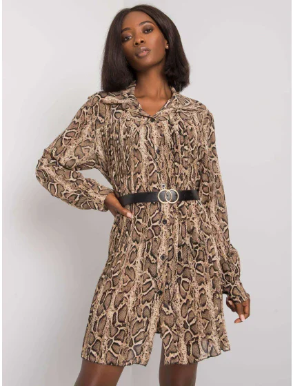 Šaty DHJ SK 13875 2.12P čierna a béžová