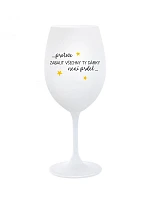 BECAUSE Balenie darčekov nie je problém - pohár na biele víno 350 ml