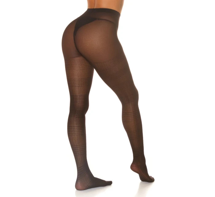 Dámské sexy punčochové kalhoty se vzorem černé - Koucla