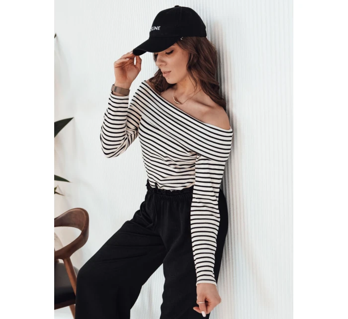 Dámská pruhovaná halenka černá Dstreet model 21972894 - FashionStreet