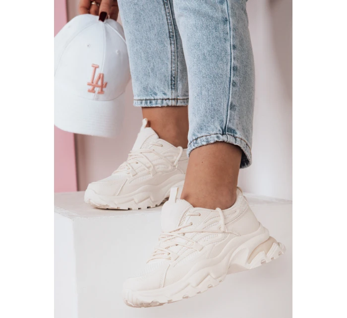Dámské tenisky na podrážce beige Dstreet model 21983832 - FashionStreet
