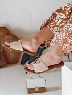 Dámské žabky se srdcem beige Dstreet model 21984721 - FashionStreet