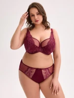 Polomäkká podprsenka Gaia BSM 1313 Jovana Maxi Maroon