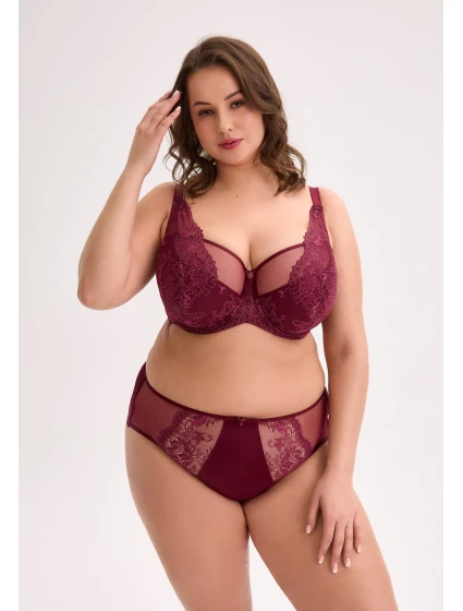 Poloměkká podprsenka BSM  Maxi Maroon model 21780935 - Gaia