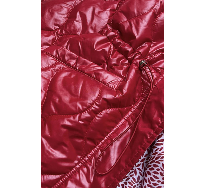 Červená dámská bunda s ozdobnou podšívkou model 16988823 - BH FOREVER