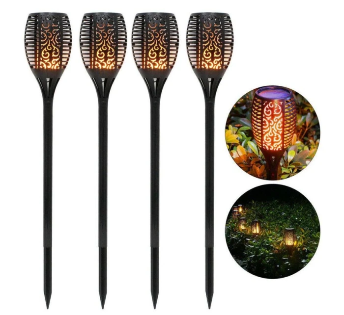 SOLÁRNA LAMPA TANCUJÚCE PLAMENE 10X10X79CM 36 LED