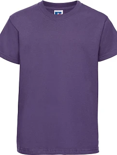 Russell Athletic 180B Detské tričko z hrubej bavlny „Authentic“ 10.180B fialové