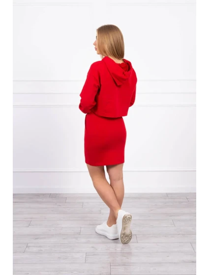 Souprava halenky a sukně červená Souprava halenky a sukně červená