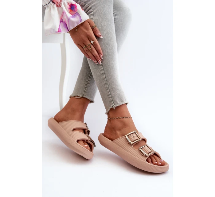 Lehké Dámské Žabky model 21661693 Beige - Zaxy