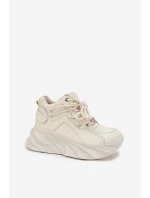 Dámske tenisky z prírodnej kože GOE - tlmená biela Dámske tenisky z prírodnej kože GOE - tlmená biela