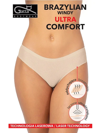 Dámske brazílske nohavičky 41670 Windy Ultra Comfort Beige - Gatta