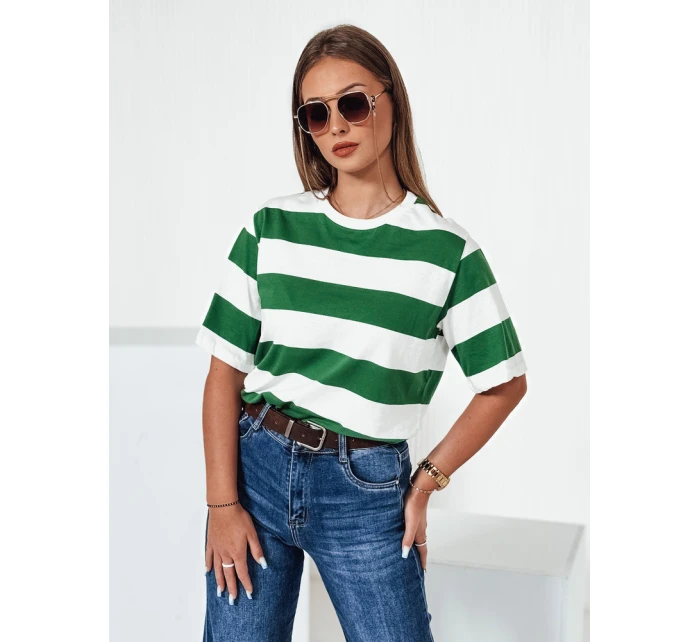 Dámské pruhované tričko green Dstreet model 21976434 - FashionStreet