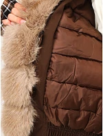 Krótka kurtka damska z  brązowa model 22341039 - FashionStreet