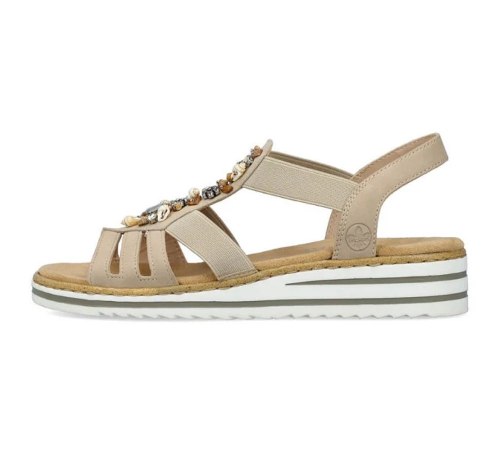 Pohodlné sandále Rieker W RKR680 beige