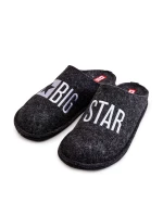 Klasyczne Męskie Papcie Big Star KK176003 Czarne Klasyczne Męskie Papcie Big Star KK176003 Czarne