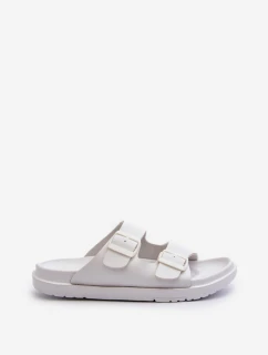 Lekkie Klapki Męskie Z Klamrami Big Star NN174594 Białe