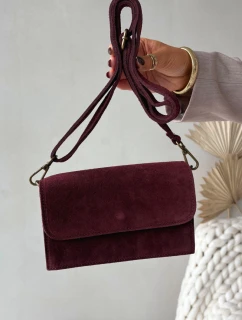 Kožená Kabelka Z Semiše Bordó model 21728363 - Boto