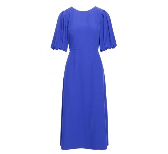 model 20966264 Šaty s puff rukávy modré - STYLOVE model 20966264 Šaty s puff rukávy modré - STYLOVE