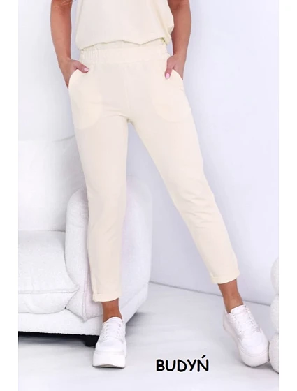 Dámské kalhoty model 17605172 - OFF PINK Dámské kalhoty model 17605172 - OFF PINK