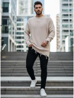 Pánský béžový svetr Dstreet model 21966884 - FashionStreet Pánský béžový svetr Dstreet model 21966884 - FashionStreet