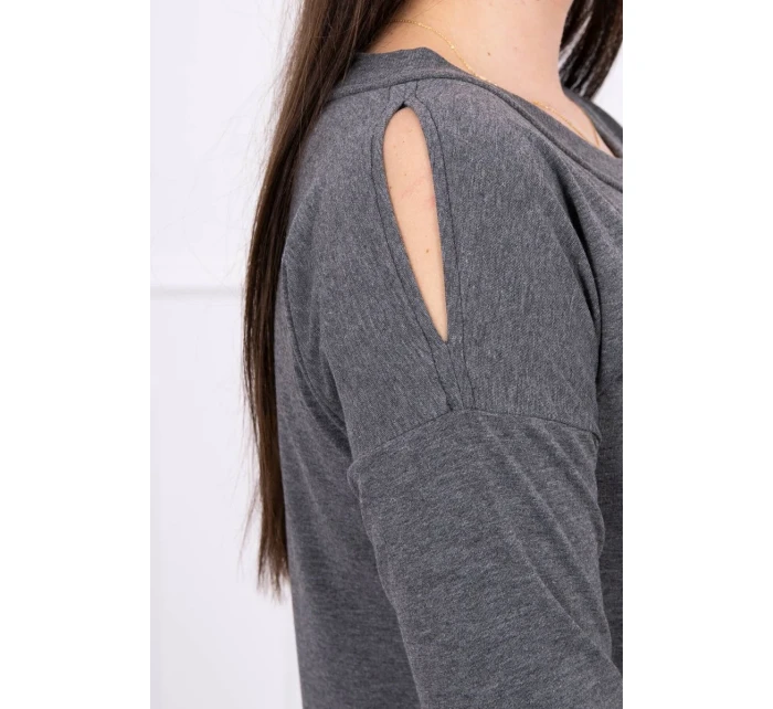 Šaty s potiskem Love v grafitové barvě