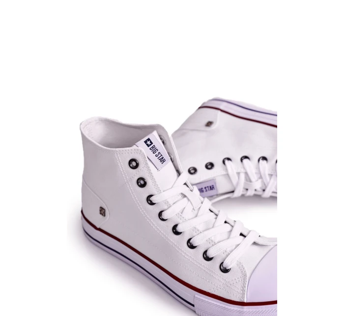 Pánské klasické vysoké tenisky BIG STAR model 21545604 Bílé - Big Star Shoes