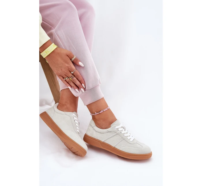 Semišové Nízké Tenisky Dámské Šedé model 21691159 - EVENTO