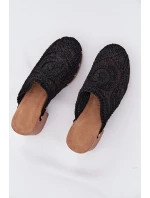 Dámské Pantofle Na Podpatku Černé model 21700123 - Boto Dámské Pantofle Na Podpatku Černé model 21700123 - Boto