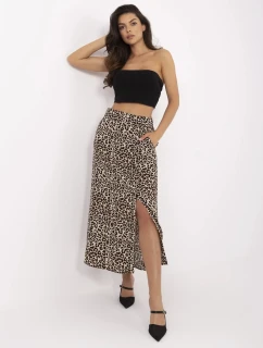 Sukňa D73771M50222B hnedá