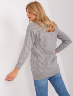 Dámsky sveter AT SW 2241.36P sivá - Wool Fashion