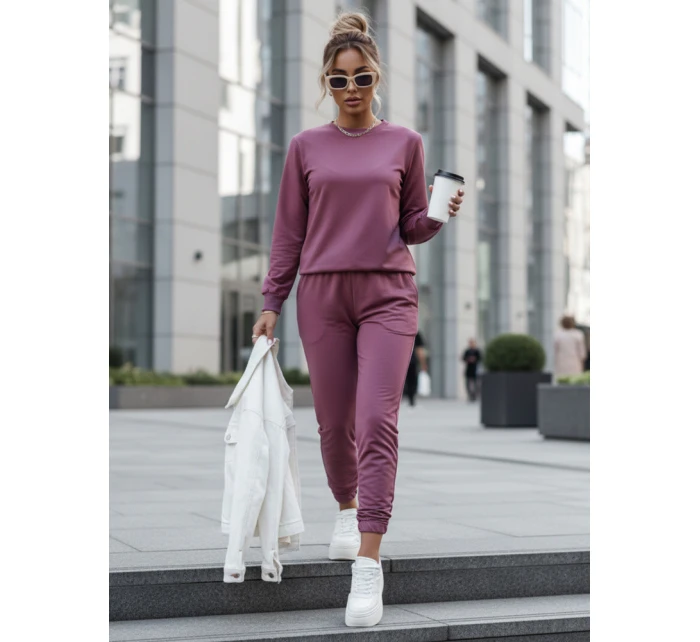 MILIAN dámska tepláková súprava burgundy FashionStreet AY0815