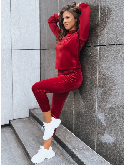 Bordó dámská souprava Velour Dstreet model 21970218 - FashionStreet