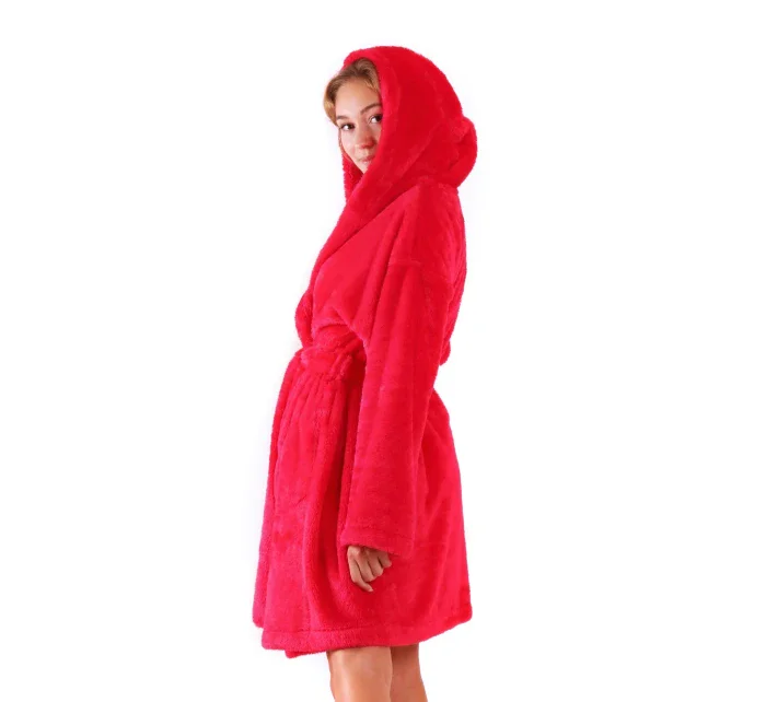 Dámsky župan Lilly extra s kapucňou 3/4 3320 jedna veľkosť červená - Vestis