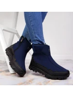 Zimní sněhové boty nepromokavé tmavě modré DK Zimní sněhové boty nepromokavé tmavě modré DK