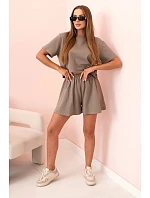 Dámska bavlnená súprava so širokými šortkami fango Dámska bavlnená súprava so širokými šortkami fango