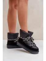 Semišové Sněhule Dámské S Šněrováním  Černé model 21679979 - D.Franklin