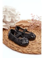 Detské balerínky s mašľou, čierne Jellema