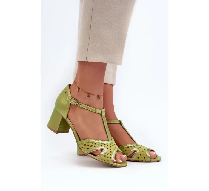 Sandále na podpätku model 197702 Vykročte štýlovo